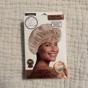 Champagne Double Satin Lined Cap